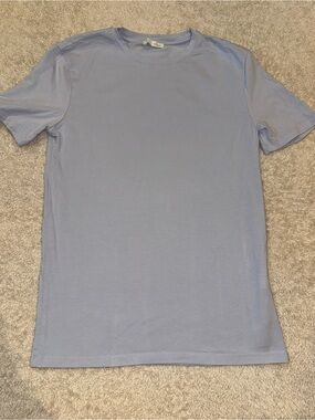 Zara Light Blue Short Sleeve Crew Neck Tee
